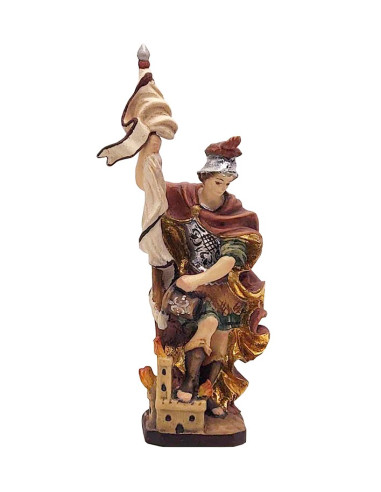 Statue de Saint Florian de Lorch - Artisanat en bois -  12 cm