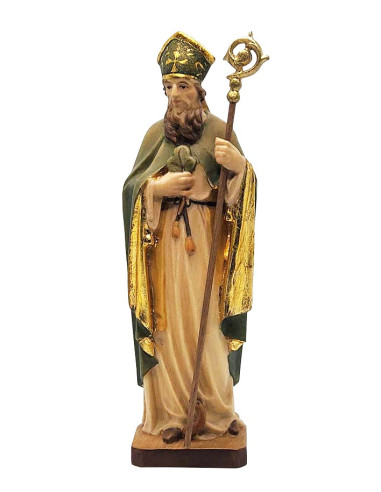 Statue des Heiligen Patrick - Holzhandwerk -  15 cm