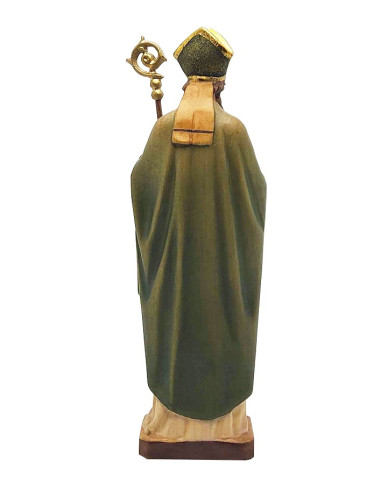 Estatua de San Patricio - Artesanía en madera -  15 cm