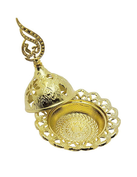 Piccolo incensiere dorato - fiamma 2