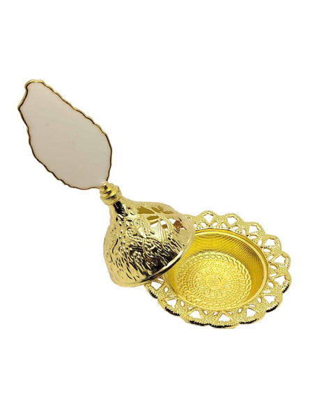 Small gold-plated incense burner - agate 1