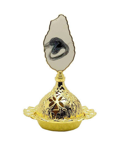 Small gold-plated incense burner - agate 2