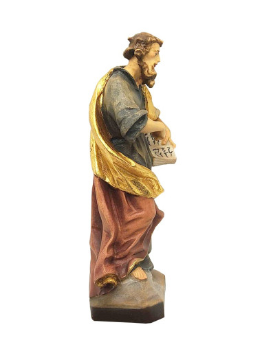 Statue de Saint Matthieu - Artisanat en bois -  14 cm