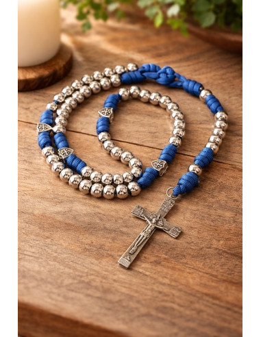 Metal Bead Rosary – Jerusalem Cross (10 mm)