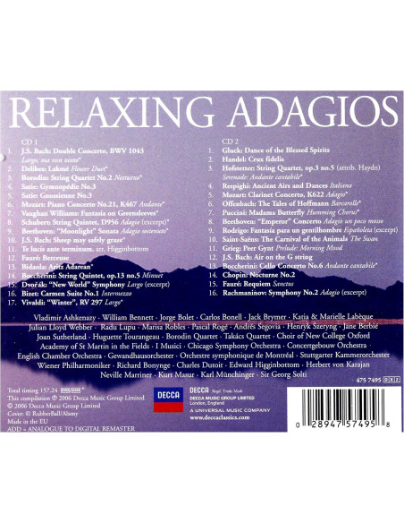 Relaxing Adagios - CD