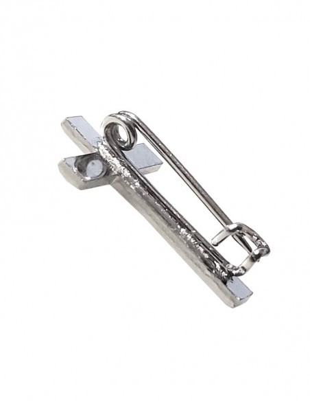 Priesterkreuz Brosche – Silberfarbenes Metall 25 mm