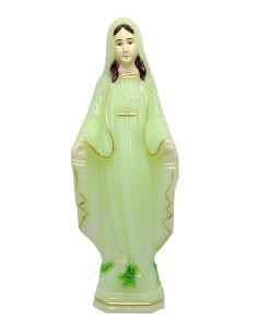 Glow-in-the-Dark Miraculous Virgin Statue 35 cm – Hand Painted