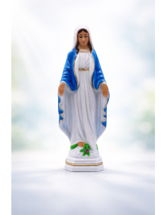 Estatua Virgen Milagrosa 35 cm plástico coloreado