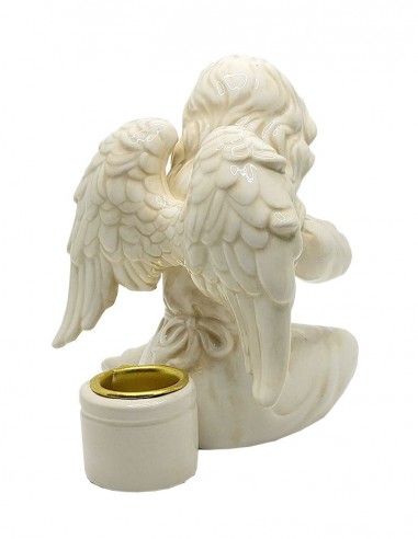 Leuchter Engel weiß Keramik - Lyra