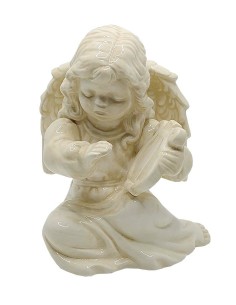 Leuchter Engel weiß Keramik - Lyra