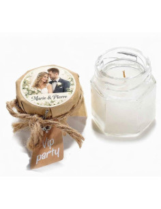 Vaso candela profumato marmellata personalizzabile