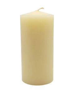 Solid ivory candle, 7 x 15.5 cm