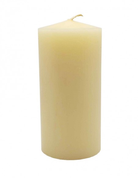 Solid ivory candle, 7 x 15.5 cm