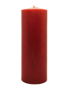 Durchgefärbte Kerze in Bordeauxrot 7 x 20 cm