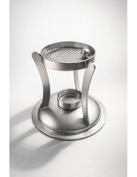 Silver Iron Incense Burner with Tealight – 12 cm