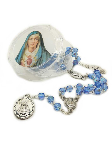 Rosary of 7 pains blue
