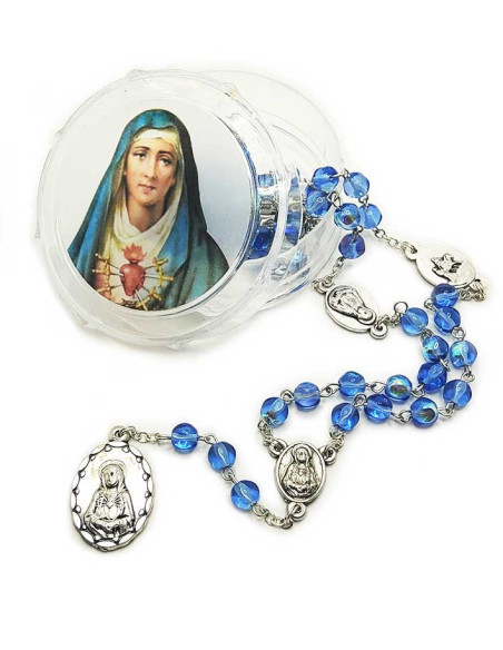 Rosenkranz von 7 Schmerzen blau
