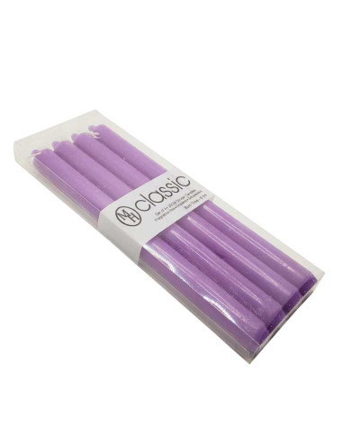 MH-Kerzen violett durchgefärbt - Set 4 Stk.