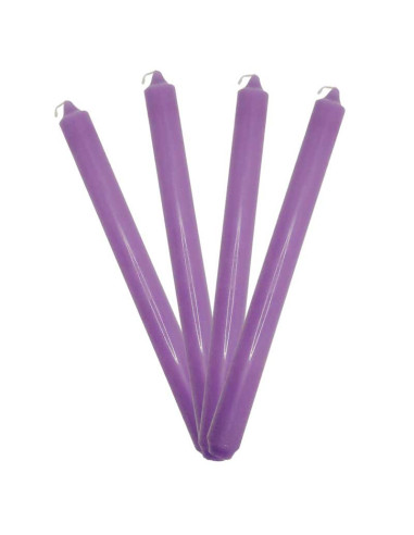 Durchgefärbte violette Kerzen MH – 4er-Set