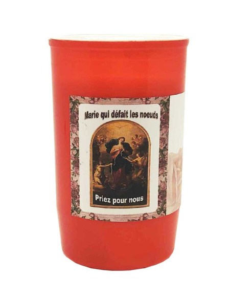 Vela votiva de aceite – María que desata los nudos (duración 2,5 días)
