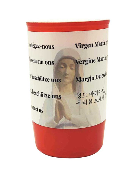 Bougie à la Vierge des Pauvres de Banneux combustion 2 jours et demi