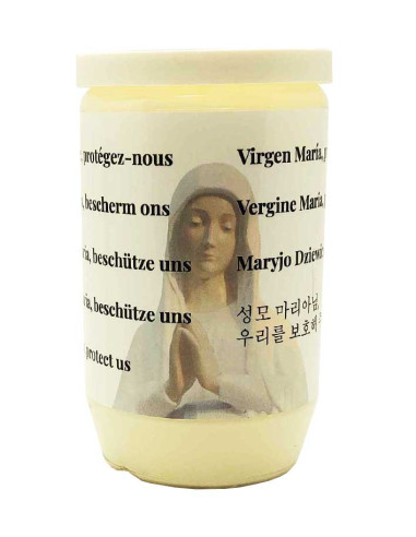 Candle to the Virgin of the Poor of Banneux burning 2 and a half days