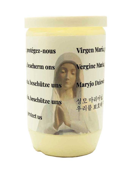 Candle to the Virgin of the Poor of Banneux burning 2 and a half days