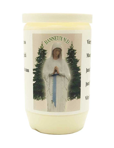 Candela votiva a olio – Vergine dei Poveri di Banneux (durata 2,5 giorni)