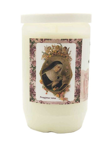 Bougie votive à l’huile – Sainte Rita (combustion 2 jours et demi)