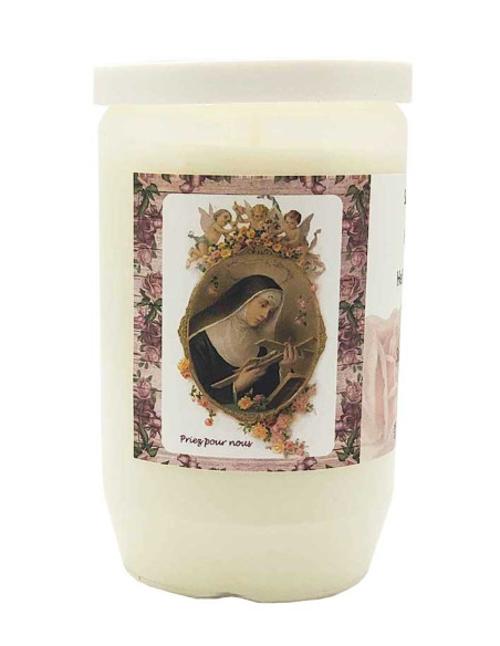 Candela votiva a olio – Santa Rita (durata 2,5 giorni)