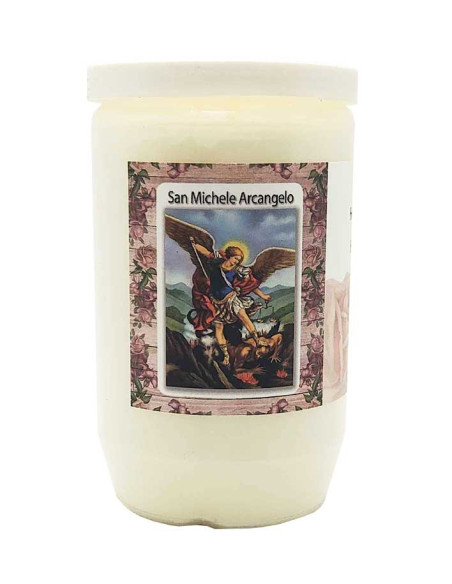 Candela votiva a olio – San Michele Arcangelo (durata 2,5 giorni)