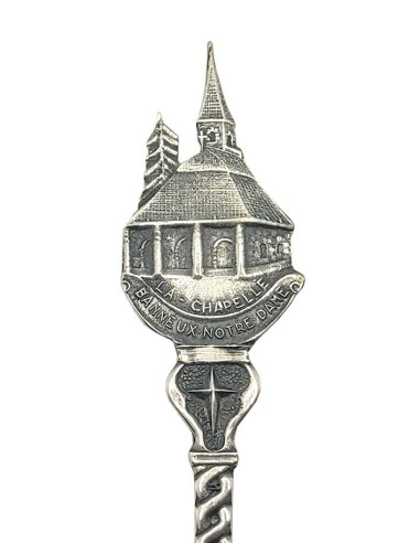 Banneux Andenkenlöffel 12 cm | Kapelle und Kreuz