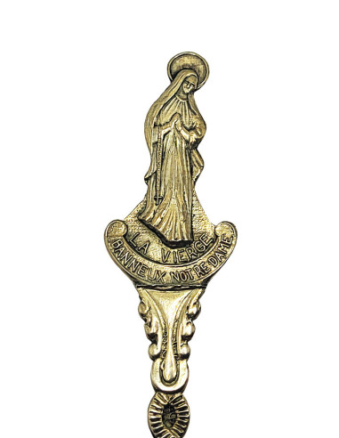 Cuchara recuerdo Virgen de los Pobres de Banneux – Bucles, 12 cm