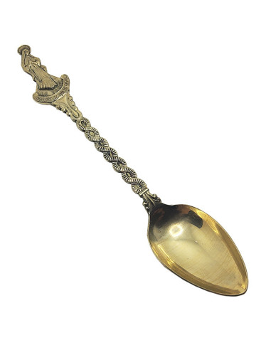 Petite cuillère souvenir -Vierge des Pauvres de Banneux - Boucles