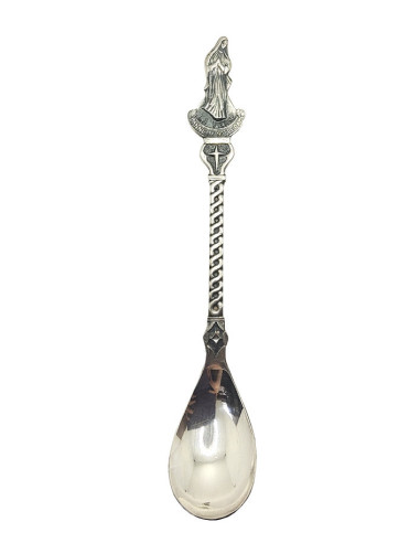Petite cuillère souvenir -Vierge des Pauvres de Banneux - Croix