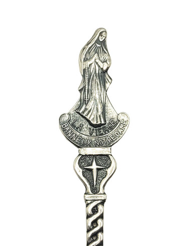Cuillère souvenir Vierge des Pauvres de Banneux avec croix – 12 cm