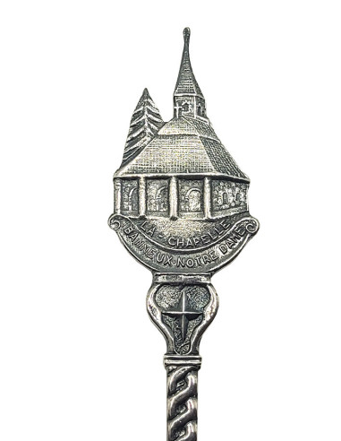 Tenedor de recuerdo Banneux | Capilla y cruz, 12 cm