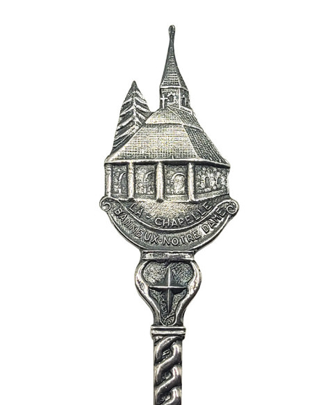 Tenedor de recuerdo Banneux | Capilla y cruz, 12 cm