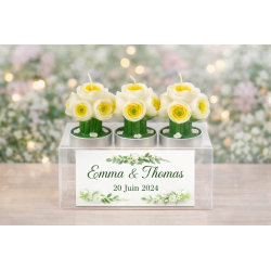 Vela Flor Personalizada &ndash; Regalo Original para Eventos