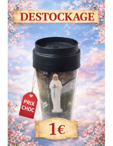 Tazza Apparizione di Banneux – Souvenir religioso in plastica