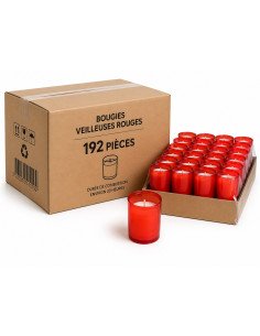 Bougies veilleuses blanches 20h – Lot de 192 pièces qualité professionnelle