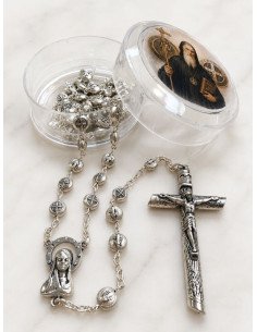 Chapelet Saint Benoît en Métal Argenté – Protection Spirituelle Renforcée