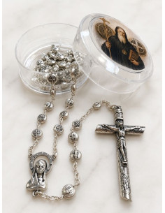 Rosenkranz des Heiligen Benedikt aus versilbertem Metall – Verstärkter spiritueller Schutz