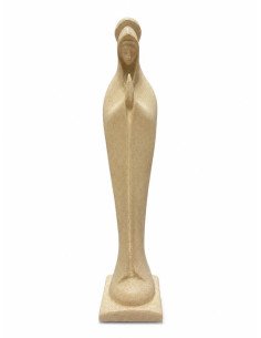 Statue Vierge Marie Priante avec Auréole 18 cm | Granit et Résine Extérieur