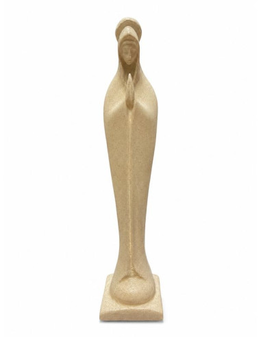 Statue Vierge Marie Priante avec Auréole 18 cm | Granit et Résine Extérieur