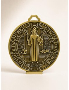 Grande Médaille Murale Saint Benoît 12,70 cm – Protection de la Maison