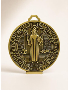 Große Benediktus Wandmedaille 12,70 cm – Schutz für Haus & Familie