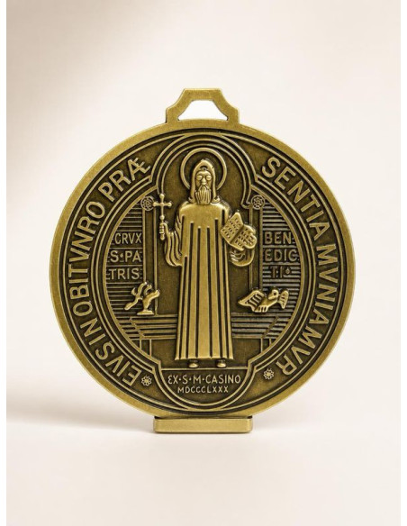 Grande Médaille Murale Saint Benoît 12,70 cm – Protection de la Maison