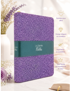 Bibbia Louis Segond 1910 Glitter Viola – Parole di Gesù in Rosso