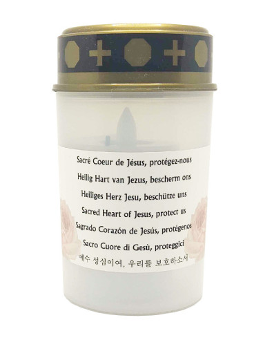 Vela LED Sagrado Corazón de Jesús - Vela de cementerio